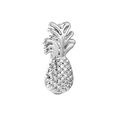 Polished silver stainless steel pineapple slide charm for 10mm keeper bracelets - Standard Spec / Pineapple Shape Style (38)