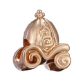 Charm carrozza di zucca in oro rosa con dettagli traforati per bracciali DIY - Carrozza di Zucca Oro Rosa (028)