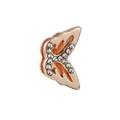Charm a farfalla in oro rosa con cristalli per bracciali in acciaio da 10 mm - Stile Farfalla con Strass (33)