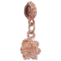 Luxuriöser roségoldener Charm mit dichter Textur für DIY-Schmuck und Armbänder - Körnige Textur Bär (043)