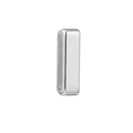 Polished silver stainless steel heart DIY keeper slider for 10mm watch band - Standard Spec / Rectangular Metal Frame Style (40)