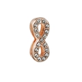 Charm simbolo infinito in oro rosa per bracciale 10mm con zirconi bianchi lucidi - Stile Infinito Pavé (34)