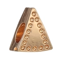 Perla triangolare dorata di lusso per braccialetti fai-da-te con bordi decorativi puntinati - Triangolo Oro (032)