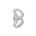 Silver interlocking heart slider charm with polished finish for DIY 10mm band - Standard Spec / Interlocking Heart Style (42)