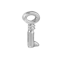 Polished silver stainless steel key charm for 10mm keeper bracelet DIY projects - Standard Spec / Key Shape Style (44)
