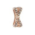 Charm a fiocco in oro rosa con cristalli per cinturino in acciaio inossidabile da 10 mm - Stile Fiocco con Strass (38)