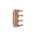 Charm lettera E in oro rosa con cristalli per bracciale a maglia da 10mm - Stile Lettera E (44)
