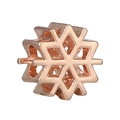 Charme flocon de neige en or rose avec motif géométrique ajouré pour bracelets DIY - Perle Flocon de Neige Creuse Or Rose (043)