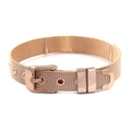Bracciale a maglia in acciaio inossidabile oro rosa con fibbia a cintura regolabile - Bracciale a Rete in Acciaio Inossidabile (45)