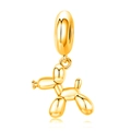 Colgante de perro globo dorado pulido con acabado de espejo para pulseras de cuentas - Estilo Perro Globo Dorado (031)