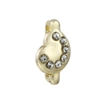 Charm 10mm doré avec cristaux pour bracelets et accessoires de montre en acier - Forme de Croissant