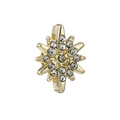 Pendentif étoile doré avec cristaux pour accessoires de bracelet DIY de 10mm - Forme d'Étoile Radiale