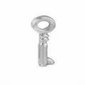 Polished silver stainless steel key charm for 10mm DIY keeper bracelets - Normal Specification / Key Shape Style (44)