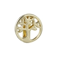 Passant arbre de vie doré 10mm poli pour bracelets à mailles en acier inoxydable - Forme Ajourée de l'Arbre de Vie