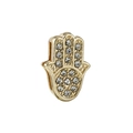 Charm main de Hamsa doré avec cristaux pour accessoires de bracelet 10mm en inox - Style Main de Fatma