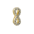 Charme coulissant doré chiffre 8 de 10mm avec oxydes de zirconium pour bracelet - Forme de Chiffre 8 Infini