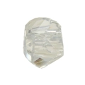 Transparent faceted glass charm bead with central hole for DIY jewelry making - Normal Specification / Clear