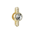 Passant de bracelet doré 10mm en acier inoxydable avec cristal pour accessoires DIY - Lien en Colonne Verticale