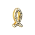 Charm poisson en acier doré avec cristaux brillants pour bracelet en maille de 10mm - Forme d'Infini Aérodynamique