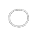 Armband aus S925 Sterlingsilber mit Baguette-Schliff Zirkonia-Steinen besetzt - Armband / Silber-Weiß