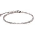 Silver-colored tennis bracelet with sparkling cubic zirconia and lobster clasp - Ultra-Fine Style / Silver