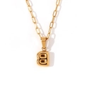 Büroklammerkette mit 18K Vergoldung und minimalistischem Buchstaben-B-Anhänger - Gold-B