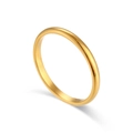 Minimalistischer Ring aus 18K vergoldetem Edelstahl mit polierter Hochglanzoberfläche - Ultradünnes Modell / Size 5 / Gold