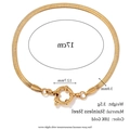 3mm gold snake chain bracelet in 18K gold plated stainless steel with spring clasp - Snake Bone Chain (Gold)