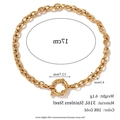 18K gold plated 316L stainless steel paperclip chain bracelet with spring clasp - O-Chain (Gold)