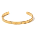 Poliertes 18K vergoldetes Armband mit Seestern-Meeresmotiven und funkelnden Kristallen - Ozean Muster Stil 3 Gold