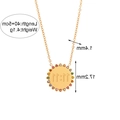 Goldene Edelstahlkette mit 11:11-Anhänger und farbigen Kristallen im Runddesign - Sonnenblume 11:11 Anhänger Halskette / Gold - Mehrfarbige Zirkonia