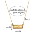 Goldene Edelstahlkette mit LUCK-Anhänger und farbigen Kristallen im Farbverlauf - Mikro-Eingelegter LUCK Tag Halskette / Gold Bunt