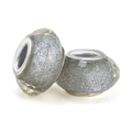 Silver glitter resin spacer bead with faceted crystal edges for DIY jewelry charms - Standard Spec / Silver Glitter Faceted Style (005)