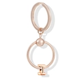 Roségoldener Schlüsselanhänger mit Buchstaben-I-Anhänger und spiralförmigem Ring - Buchstabe I (Roségold)