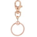 Portachiavi in metallo oro rosa con moschettone e anello rotondo per accessori fai-da-te - Rotondo / Oro rosa