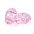 Pink faceted crystal glass large hole beads for DIY jewelry and charm bracelets - Pink (020)
