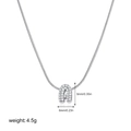 Macro detail of 18K gold letter A pendant with cubic zirconia and dimensions - Silver Letter A (12269_28)