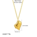 Collier médaillon cœur en or 18 carats avec finition polie et pendentif photo ouvrant - Cœur Surface Lisse (T575_1)
