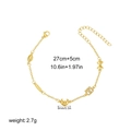 Detail showing 18K gold chain with pastry charms and dimensions: 27cm length, 2.7g weight - Bread Bakery Style