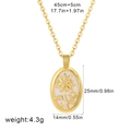 Dimensions détaillées du collier pendentif tournesol en or 18K avec chaîne 45+5cm - Décembre Narcisse