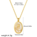 Dimensions détaillées du collier pendentif rose en or 18K avec nacre et chaîne maille - Rose de Juin