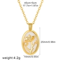 Vue détaillée du pendentif floral en or 18 carats avec dimensions et poids indiqués - Juillet Nénuphar