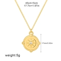 Dettaglio del ciondolo a bussola placcato oro 18K con zircone e dimensioni su sfondo bianco - Stella Polare T967