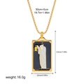 Gold-plated tarot necklace featuring The Hermit card design with IX Roman numeral - Hermit Style(12263_11)