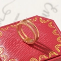 Dreilagiger Ring in Roségold mit mikroversetzten Zirkonia auf dem mittleren Band - US 5 / Roségold