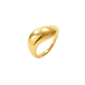 Minimalist vintage dome ring for women with polished gold finish in stainless steel - US 7 / Minimalist Dome Style (GJ730) / Gold