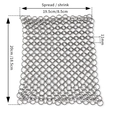 Lavapentole in acciaio inossidabile 304 con anelli da 11mm per padelle in ghisa - 20cm x 18,5cm / Color Acciaio