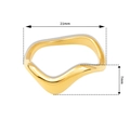 Detaillierte Größentabelle für goldene Wellenringe mit 21 mm Durchmesser - US 6 / Gold