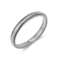 Modern silver stainless steel spiral tubogas bangle bracelet with polished finish - Steel