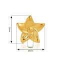 Mini butterfly wing stud earrings in 14k gold plated titanium steel with 21mm dimensions - 18K Gold / Gold